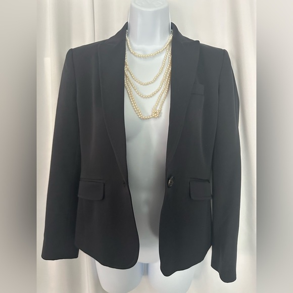 J. Crew Black Blazer Structured Suit Jacket (770)_ - Picture 6 of 12